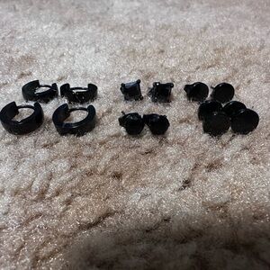 Set of Black Earrings